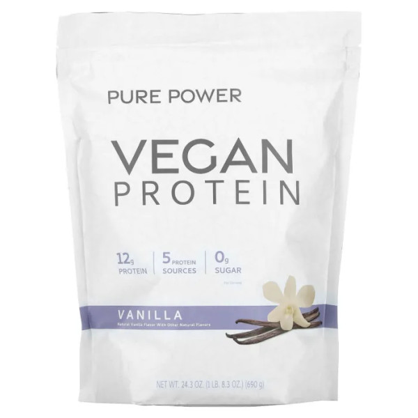 Протеїн, Vegan Protein, Dr. Mercola, веганський, зі смаком ванілі, 690 г