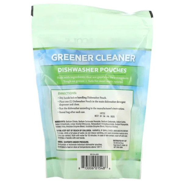 Безфосфатний порошок для посудомийної машини, Dr. Mercola, 431 г (24шт)