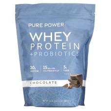 Сироватковий протеїн з пробіотиками, Dr. Mercola Whey Protein + Probiotics, порошок зі смаком шоколаду, 880 г.