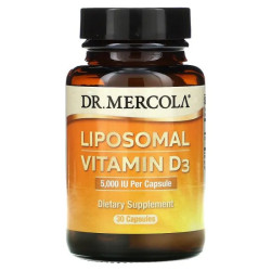 Витамин D, липосомальный, Liposomal Vitamin D Dr. Mercola, 5000 МЕ, 30 капсул
