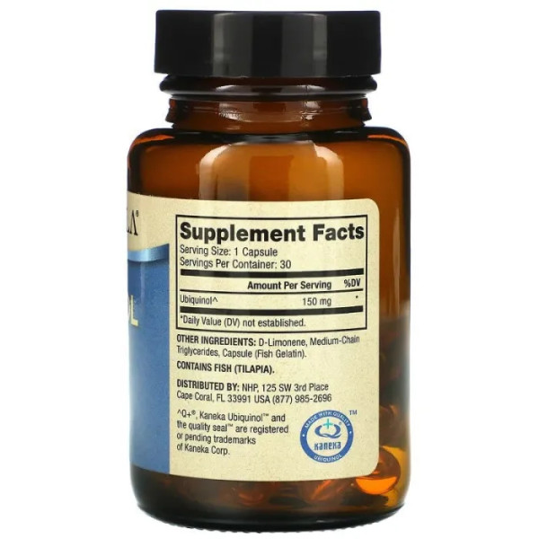 Убіхінол, Ubiquinol, Dr. Mercola, 150 мг, 30 капсул