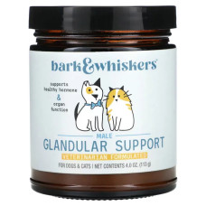 Підтримка чоловічих залоз для котів та собак, Male Glandular Support For Dogs and Cats Bark and Whiskers Dr. Mercola, 113 г