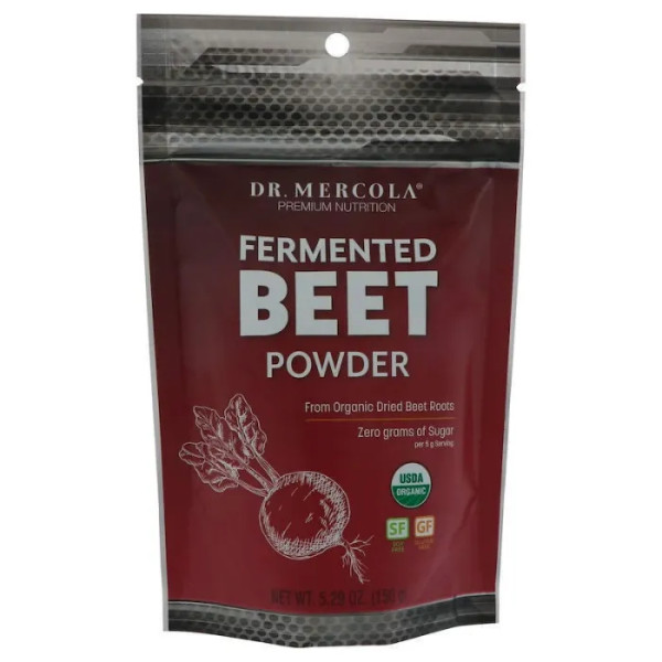 Буряк ферментована, корінь, Fermented Beet, Dr. Mercola, органік, порошок, 150 г