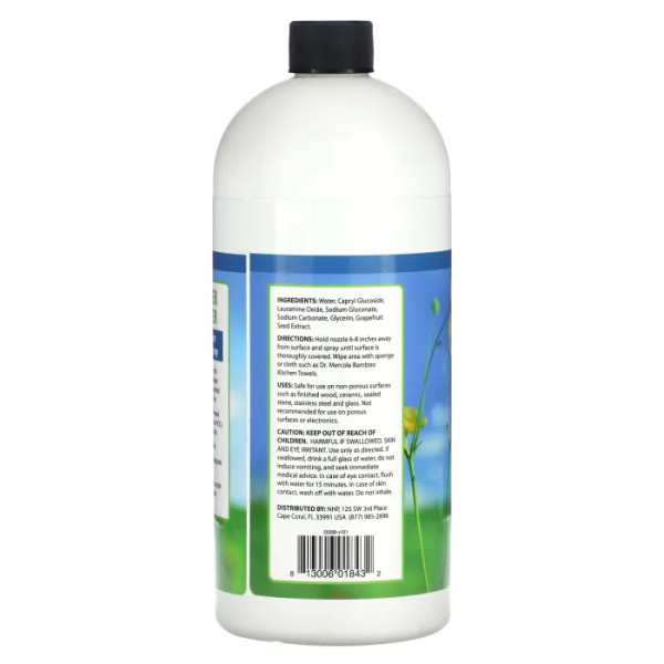 Засіб для очищення поверхонь, Greener Cleaner, Dr. Mercola, Healthy Home, без запаху, 946 мл