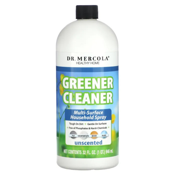 Засіб для очищення поверхонь, Greener Cleaner, Dr. Mercola, Healthy Home, без запаху, 946 мл