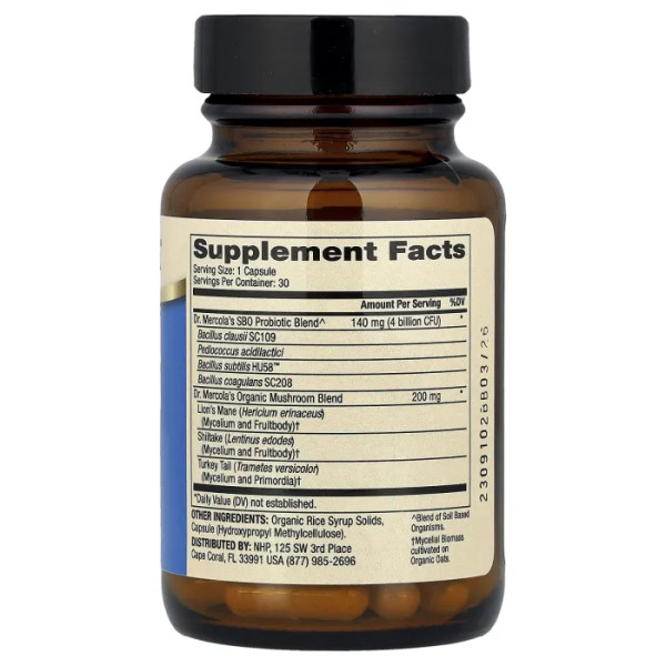 Комплекс пробіотиків SBO, Complete Probiotics SBO, Dr. Mercola, 4 млрд КУО, 30 капсул