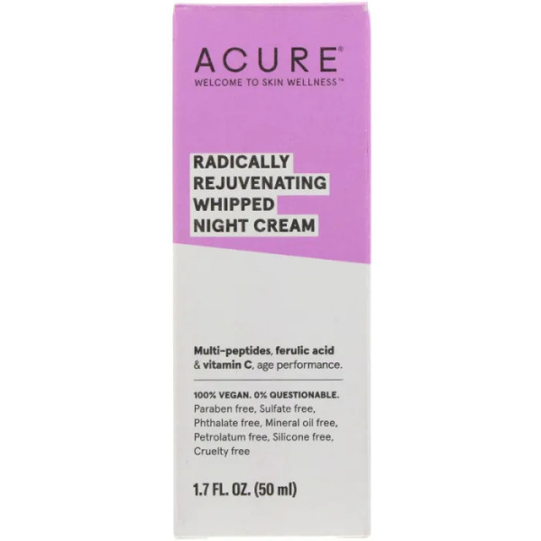 Нічний крем, Night Cream, Acure Organics, омолоджуючий, 50 мл