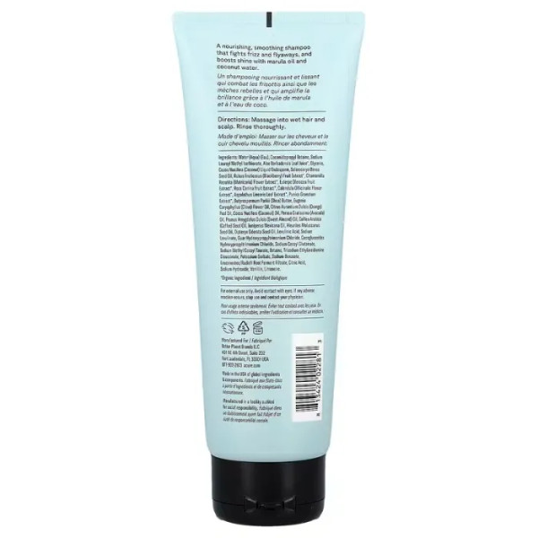 Шампунь для волосся, Simply Smoothing Shampoo, ACURE, розгладжуючий, з кокосовою водою та маслом марули, 236 мл