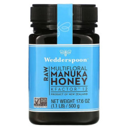 Мед манука, Raw Manuka Honey Wedderspoon, многоцветковый, 500 г
