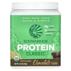 Класичний протеїн, Classic Protein Sunwarrior, 100% веганський, смак шоколад, 375 г