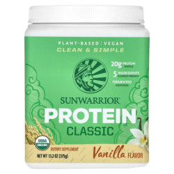 Протеїн веганський, Sunwarrior Classic Protein, 100 відсотків веганський, смак ваніль, 375 г