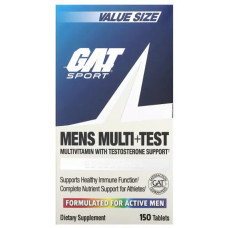 Мультивітаміни для чоловіків із підтримкою тестостерону, GAT Mens Multi + Test, 150 таблеток