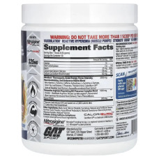 Передтренувальний комплекс, Sport NITRAFLEX Burn GAT, смак блакитна малина, 204.9 г