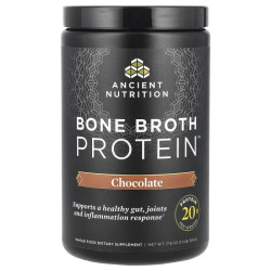 Протеїн кісткового бульйону, смак шоколад, Dr. Axe / Ancient Nutrition Bone Broth Protein, 504 г