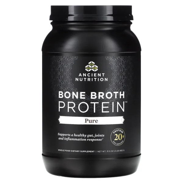 Протеїн із кісткового бульйону, Bone Broth Protein, Dr. Axe \/ Ancient Nutrition, 892 г