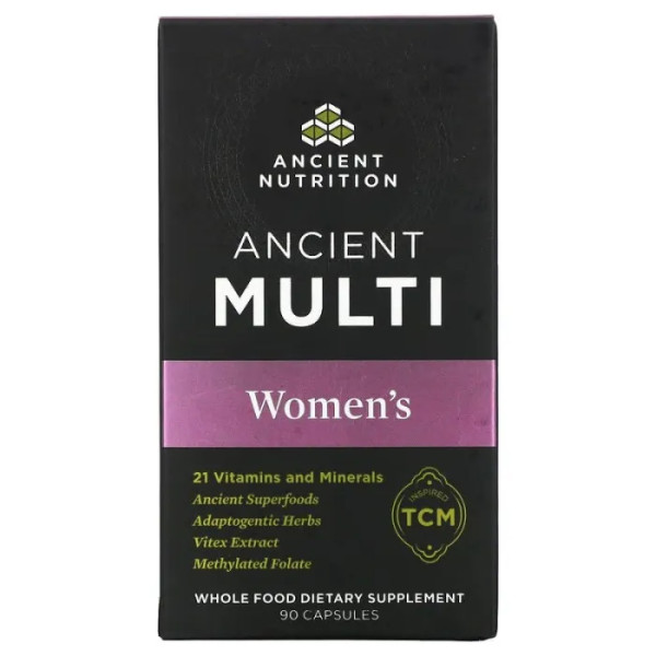 Вітаміни та мінерали для жінок, Ancient Multi, Dr. Axe \/ Ancient Nutrition, 90 капсул