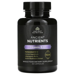 Витамин B12, Dr. Axe / Ancient Nutrition Vitamin B-12, 30 капсул