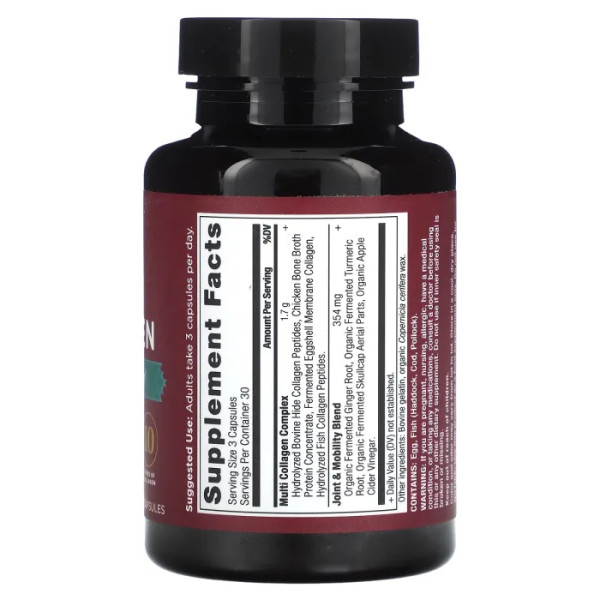 Мультиколаген, Multi Collagen, Ancient Nutrition, для суглобів та рухливості, 90 капсул