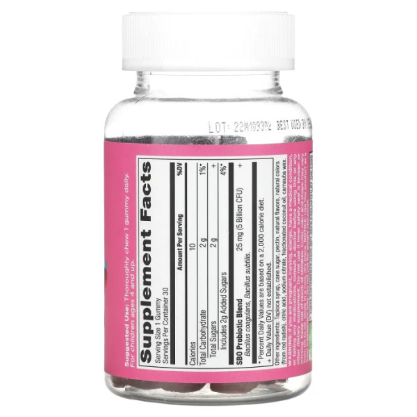 Пробіотики для дітей, SBO Probiotics, Ancient Nutrition, Ultimate, Kids, ягоди, 5 млрд КУО, 30 жувальних таблеток