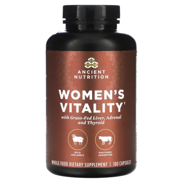 Жіноча енергія, Women's Vitality, Dr. Axe \/ Ancient Nutrition, 180 капсул