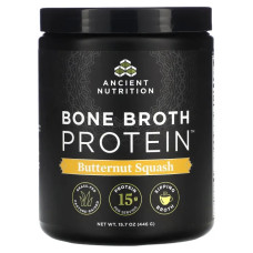 Білок кісткового бульйону, смак мускатний гарбуз, Ancient Nutrition Bone Broth Protein, 446 г