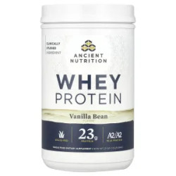 Сироватковий протеїн, смак ваніль, Dr. Axe Ancient Nutrition Whey Protein, 594 г