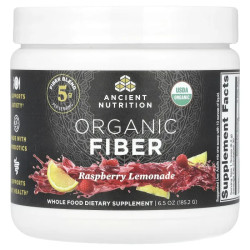 Клетчатка органическая, Ancient Nutrition Organic Fiber, вкус малиновый лимонад, 185,2 г