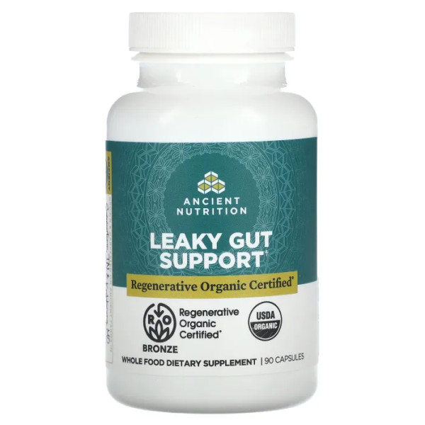 Підтримка кишечника, Leaky Gut Support, Dr. Axe\/Ancient Nutrition, 90 капсул