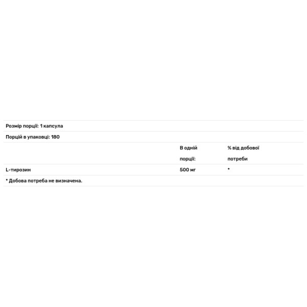 L-Тирозин, L-Tyrosine, Pure Naturals, 500 мг, 180 капсул