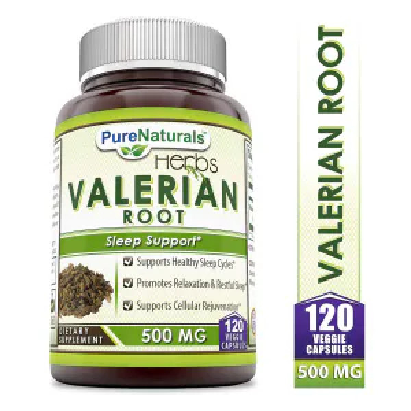 Корінь валеріани, Valerian Root, Pure Naturals, 500 мг, 120 вегетаріанських капсул