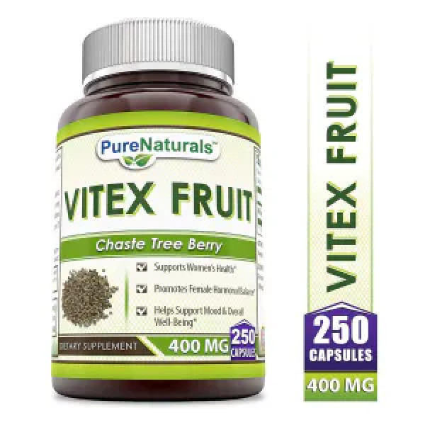 Вітекс священний, екстракт плодів, Vitex Fruit, Pure Naturals, 400 мг, 250 капсул