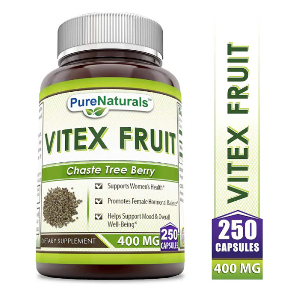 Вітекс священний, екстракт плодів, Vitex Fruit, Pure Naturals, 400 мг, 250 капсул