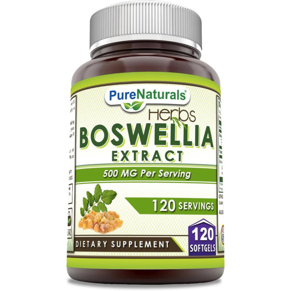 Босвеллія, екстракт, Boswellia Extract, Pure Naturals, 500 мг, 120 гелевих капсул
