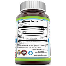 КЛК 1250 мг, Pure Naturals CLA, 120 гелевих капсул