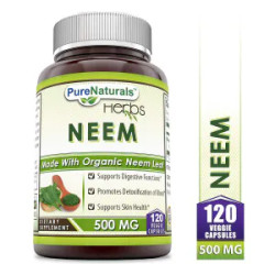 Ним 500 мг, Neem Pure Naturals, 120 вегетарианских капсул