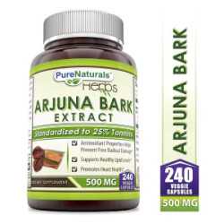Арджуна екстракт кори 500 мг, Arjuna Bark Extract Pure Naturals, 240 вегетаріанських капсул