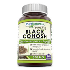 Клопогон кистевидний 540 мг при менопаузі, Pure Naturals Black Cohosh, 240 капсул