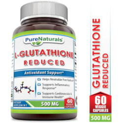 Глутатион 500 мг, L-Glutathione Pure Naturals, 60 вегетарианских капсул