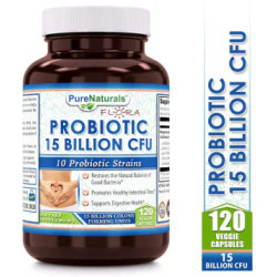 Пробіотик 15 млрд КУО, 10 штамів, Probiotic Pure Naturals, 120 вегетаріанських капсул