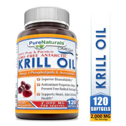 Олія криля 2000 мг, Krill Oil Pure Naturals, 120 гелевих капсул