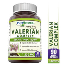 Валеріана комплекс 1200 мг, Pure Naturals Valerian Complex, 90 вегетаріанських капсул