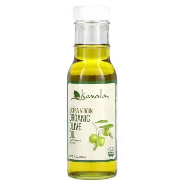 Оливкова олія холодного віджиму, Extra Virgin Olive Oil, Kevala, органік, 236 мл