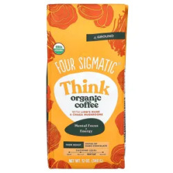 Кофе с ежовиком гребенчатым и чагой 283 г, Coffee with with Lion's Mane & Chaga Mushrooms Four Sigmatic, органик, молотый, темная обжарка