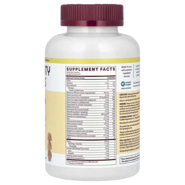 Мультивітаміни + Омега-3, для дівчаток-підлітків, Teen Girl Formula, SmartyPants, лимон, лайм, суміш ягід та апельсина, 120 жувальних цукерок