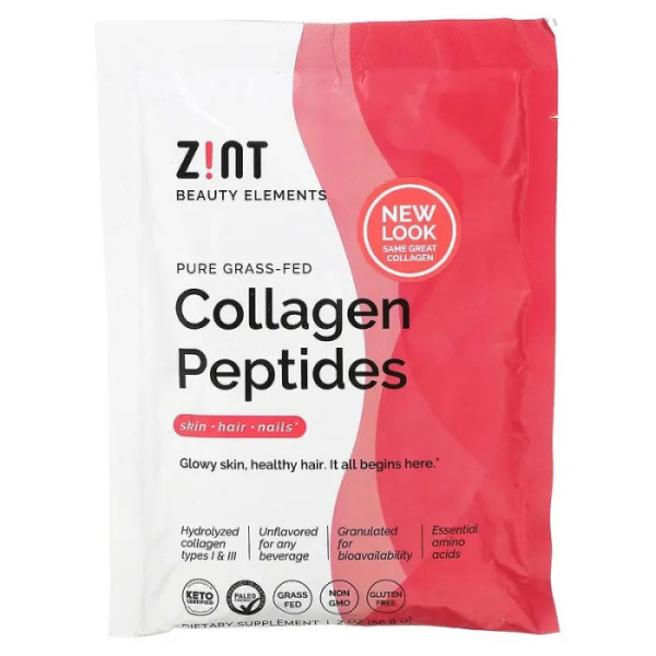 Колаген гідролізований, I і III типу, Hydrolyzed Collagen, Zint, порошок, 56,6 г