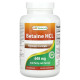 Бетаїну гідрохлорид, Betaine HCL, Best Naturals, 648 мг, 250 капсул