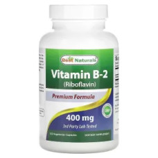 Вітамін B2 400 мг, Vitamin B-2 Riboflavin Best Naturals, 120 рослинних капсул