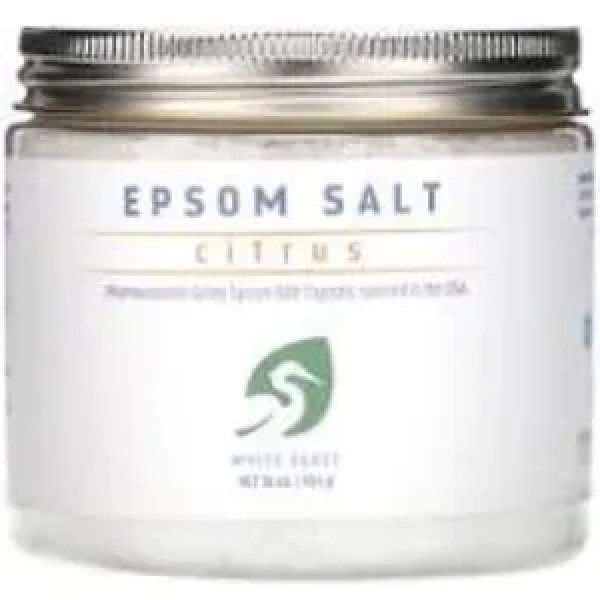 Англійська сіль, цитрус, Epsom Salt, Citrus, White Egret Personal Care, 454 г