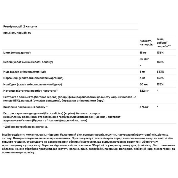 Підтримка здоров'я простати, Prostate, Force Factor, 60 гелевих капсул