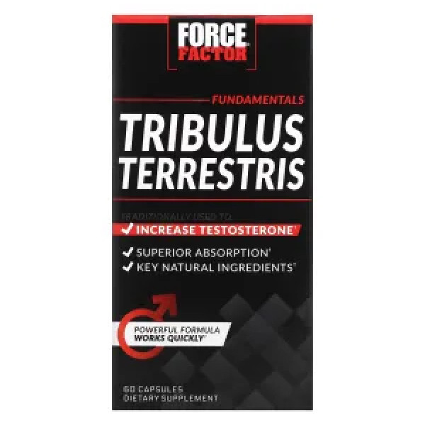 Трибулус террестрис, Tribulus Terrestris, Testosterone Booster, Force Factor, для підвищення рівня тестостерону, 60 капсул